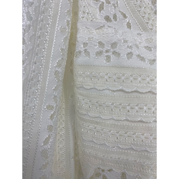 NWT Maje Lood White Tie-Neck Floral Lace Top Sz S - Picture 5 of 7
